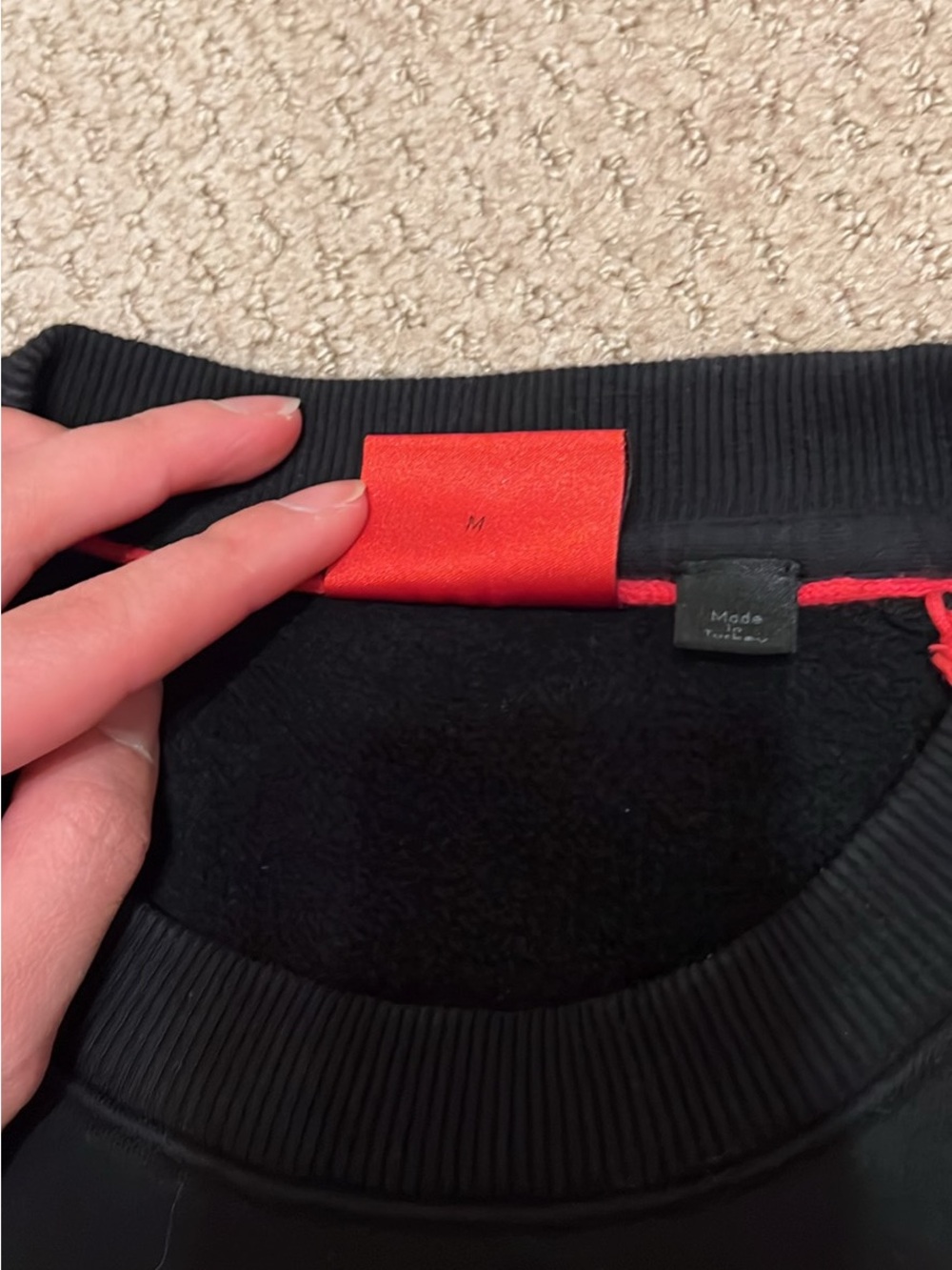 HUGO Boss Men's Black Crewneck Sweater | Size M - Picture 3 of 8